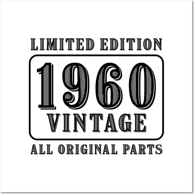 All original parts vintage 1960 limited edition birthday Wall Art by colorsplash